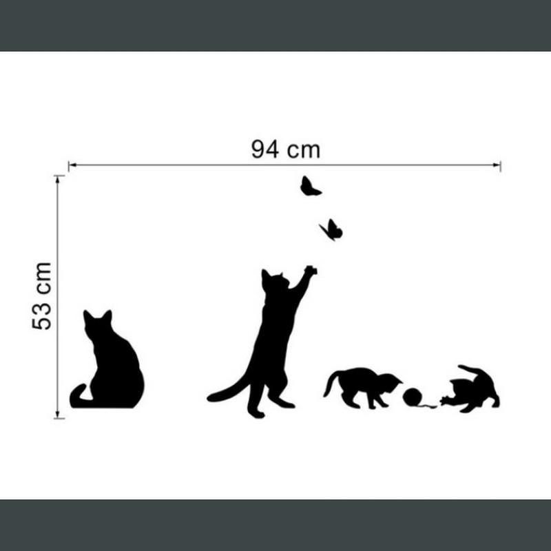 0057 ウォールステッカー 黒猫 動物 猫 おしゃれ アート ポスター 壁紙シール インテリア 幼稚園 剥がせる 保育園 モダンアート 子供部屋 |  | 03