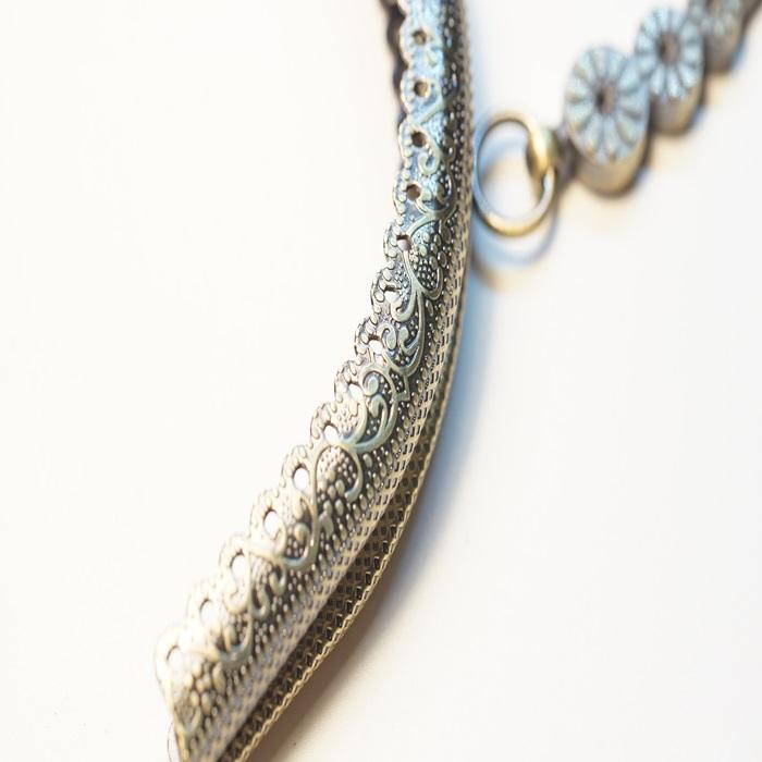 0096 がま口 口金 ハンドメイド 手芸 金属 パーツ ブロンズA 幅約16.5cm 3個セット 資材 手作り 材料 素材 作製 財布 印鑑ケース 小銭入れ 裁縫 縫い付けタイプ |  | 06