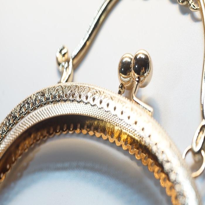 0098 がま口 口金 ハンドメイド 手芸 金属 パーツ ライトゴールド 幅約16.5cm 3個セット 資材 手作り 材料 素材 作製 財布 丸形 裁縫 縫い付けタイプ |  | 04