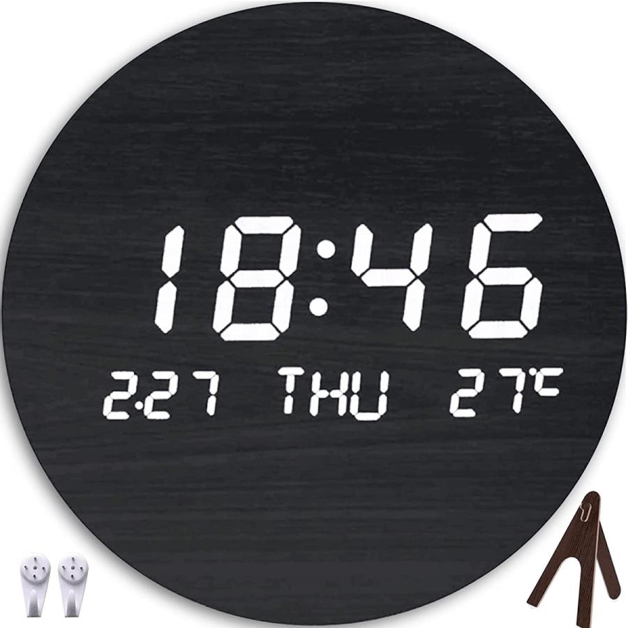 壁掛け時計 掛け時計 Led時計 デジタル電子時計 おしゃれ 木目調 Usb給電 8000mah充電式 温度 光る 北欧 インテリア 置き時計 卓上 Clock1218 あいファミリー1号店 通販 Yahoo ショッピング