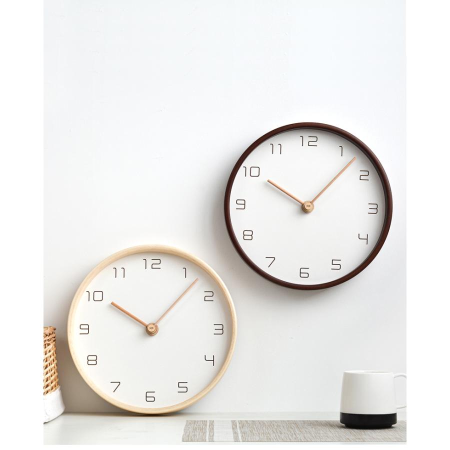 アイデア 丸い壁掛け時計 シンプルなスタイルの北欧風 手彫り 壁掛け時h