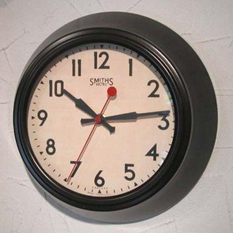 SMITHS スミス 復刻版 レトロ ウォールクロック 掛け時計 ブラウン 2023100523013101077iファミリーマルシェ
