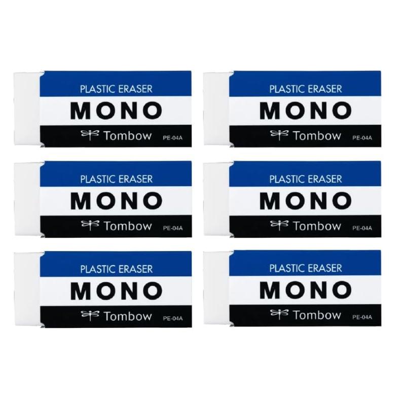 MONO トンボ鉛筆 消しゴム 6個セット PE-04A モノ 人気 勉強
