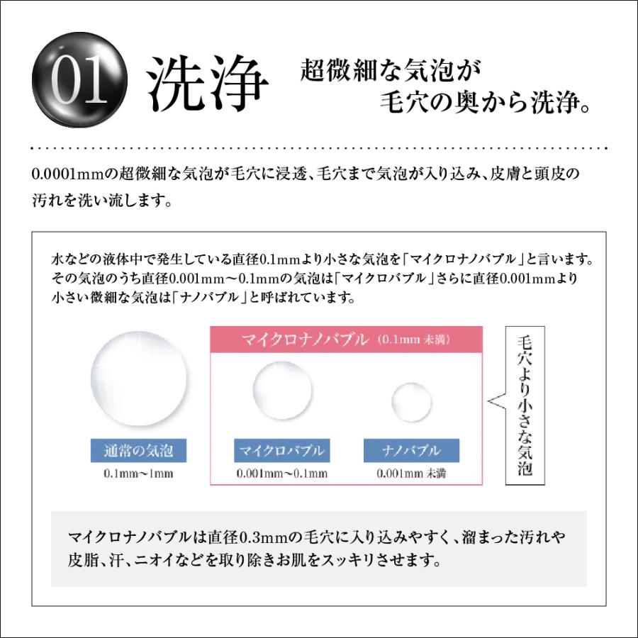 バブリージュ マイクロナノバブルシャワーヘッド シャワーヘッド 節水 美肌 マイクロナノバブル |  | 01