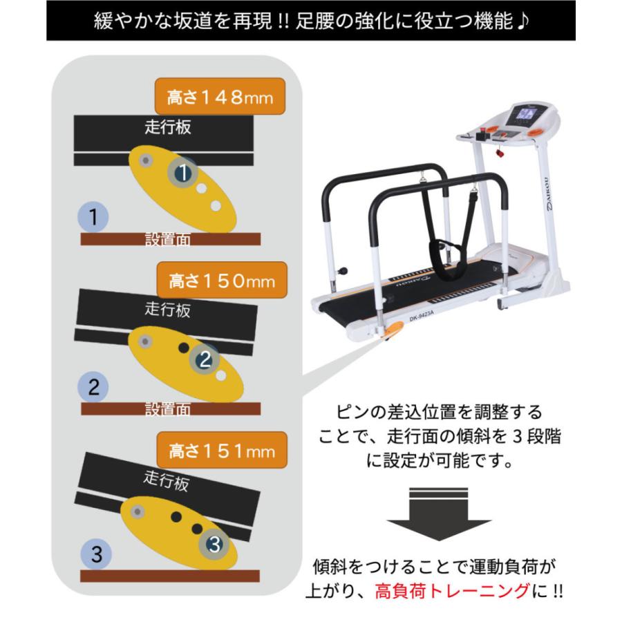 ウォーキングマシン 高齢者 電動ウォーカー 歩行訓練 リハビリ 機能訓練 安全設計 家庭用 DK-9423A シニアフィットネスの画像