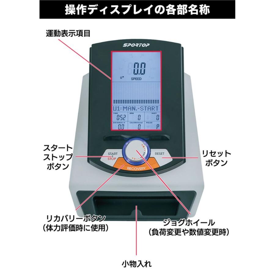 フィットネスバイク 家庭用 高齢者 背もたれ リカンベントバイク マグネット マット FBR-300MHP フジモリ FUJIMORI｜ifitness-shop｜05