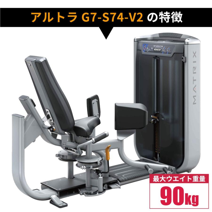 ウエイトマシン 業務用 ホームジム ヒップアダクター G7-S74-V2 ジョンソンヘルステック ウエイトトレーニング MATRIX｜ifitness-shop｜07