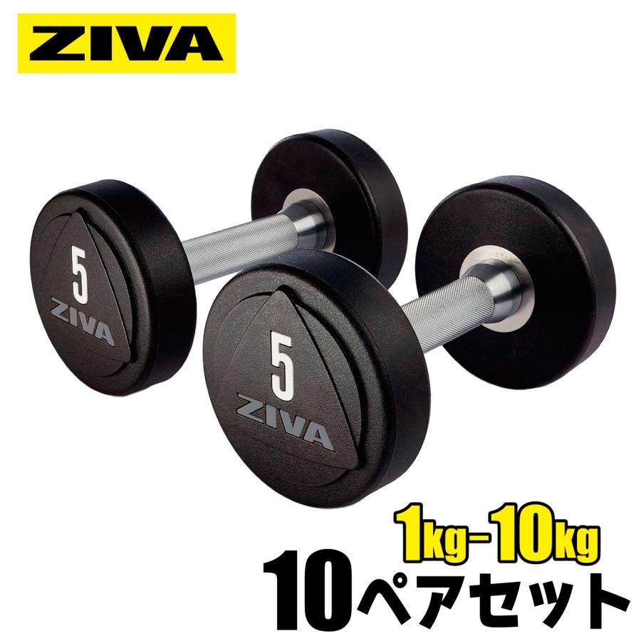 ダンベル DUMBBELL 20個 10ペアセット 1kg-10kg 鉄アレイ ウレタン 