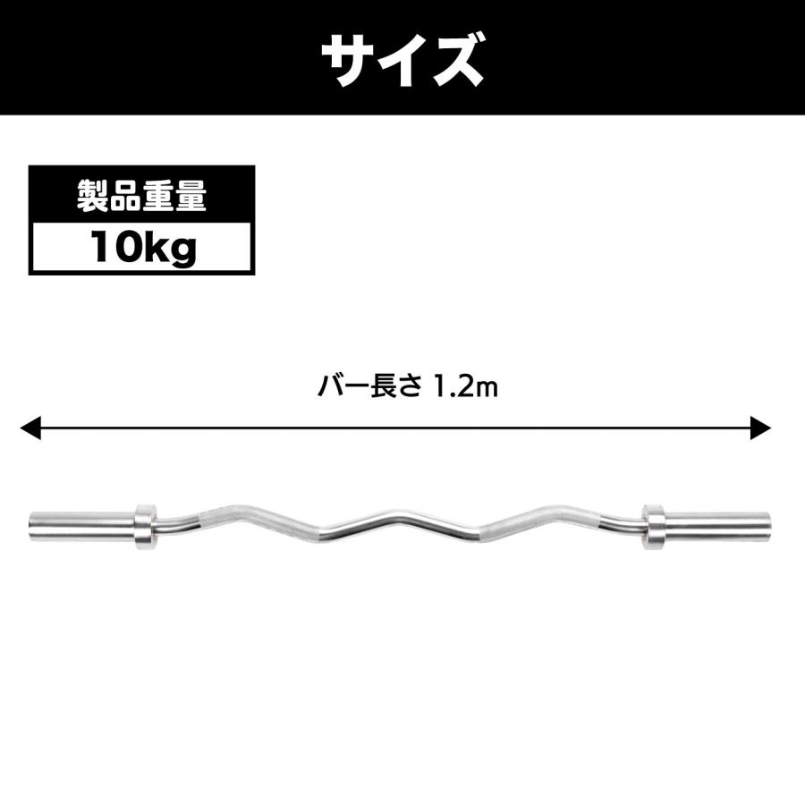EZカールバー EZバー 1.2m 10kg 径50mm シャフト EZバーベル EZカールバー EZバー 1.2m 10kg 径50mm シャフト EZバーベル