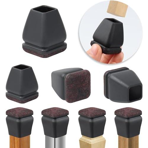 ZDDLOINP 椅子脚カバー 椅子足キャップ 椅子の足カバー 細い 傾斜した足適用 家具 傷防止 防音 滑り止め フェルトを巻いて 簡単装着 | 