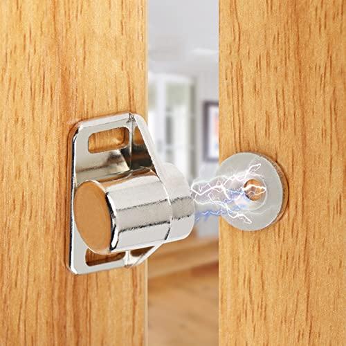 DFsucces 4個入り マグネット キャッチ 強力 マグネット ラッチ ステンレス鋼製 戸棚/家具扉/クローゼット/食器棚用の磁気ドアキャッ |  | 01