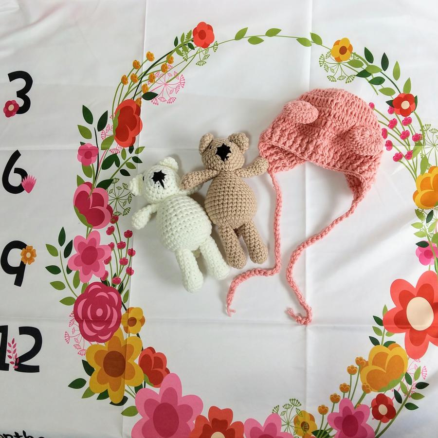 月齢フォト マット 寝相アート グッズ シーツ 背景シート 月齢