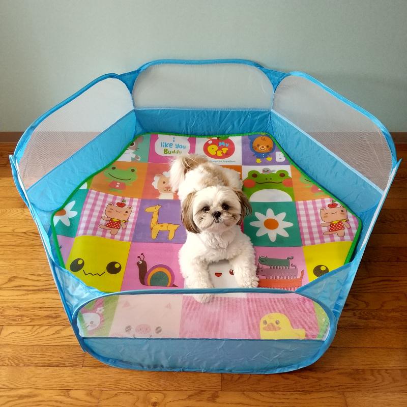 六角形 ペット マット 防水 120cm サークル用 犬 猫 うさぎ