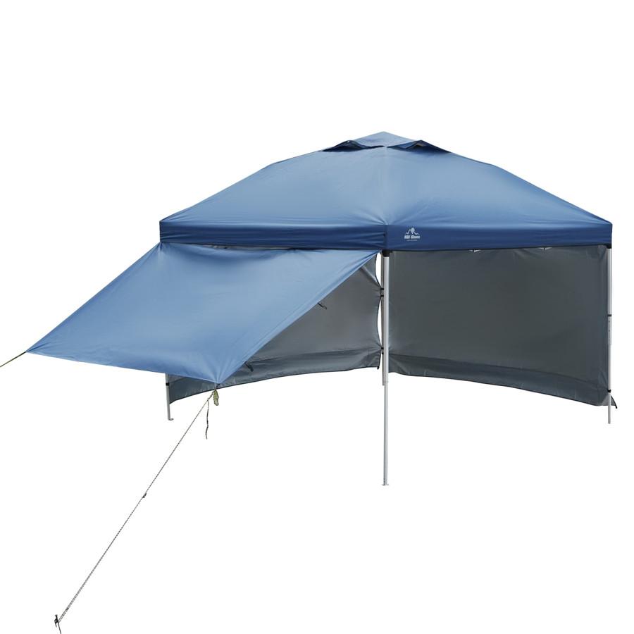 タープテント 3m ワンタッチタープテント サイドシート付き 軽量 簡単  