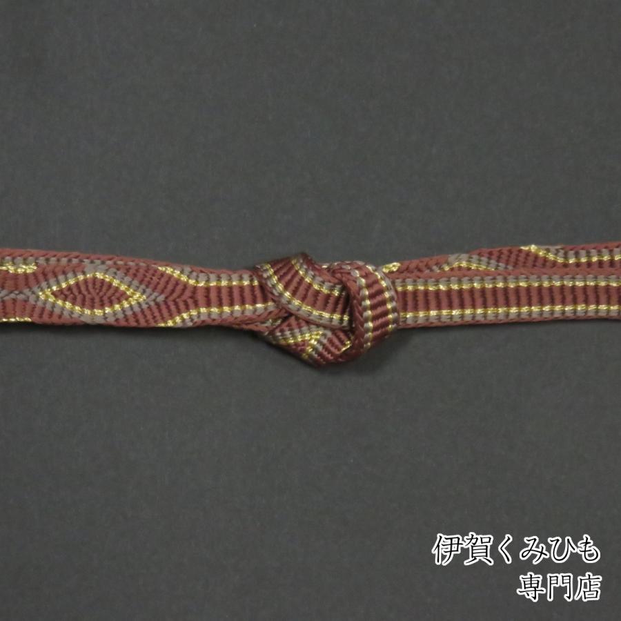 最高級 手編み帯締め(ダイヤ柄・こげ茶) 訪問着 正絹 手組み 伊賀くみ
