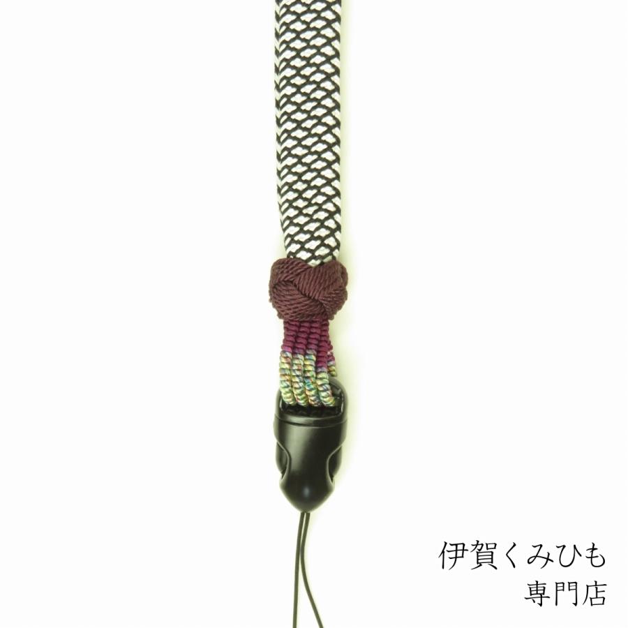 ネックストラップ 小田巻 茶色 白黒鹿子 絹100 スマホ 伊賀くみひも メンズ レディース おしゃれ 正絹 Fk005 022 伊賀くみひも専門店 ヤフー店 通販 Yahoo ショッピング