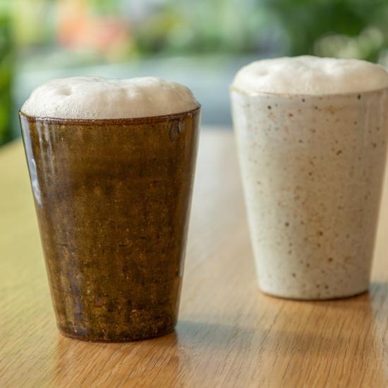 長谷園 公式 ビアマグ ホワイト 大 250ml 酒器 マグ ビアコップ ビール