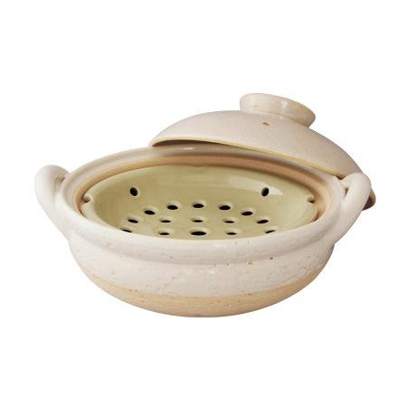 長谷園 公式 【パーツ販売】 【本体】 ヘルシー蒸し鍋 白 小用 ご注文