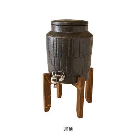 長谷園 公式 iサーバー 木製台付 黒釉 白釉 2000ml 焼酎サーバー