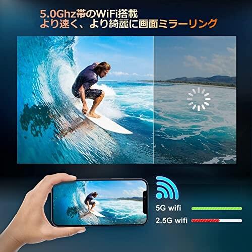WiMiUS w1プロジェクター 550ANSIルーメン 4K対応 5.0G WiFi 5.1