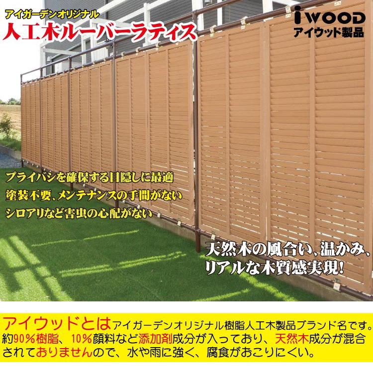 ルーバーラティス　人工木製　H150cm×W90cm　[3枚セット]　ホワイト◇　R1590W 目隠し プラ フェンス diy｜igarden｜02