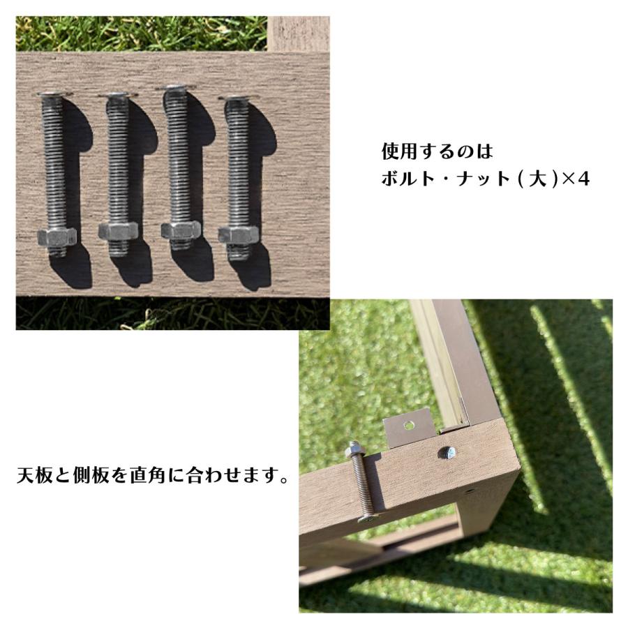 igarden（アイガーデン） 室外機カバー ナチュラル 人工木 アルミ製