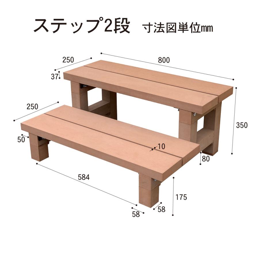 igarden（アイガーデン） 5/8〜発送 2段ステップ ナチュラル 人工木製