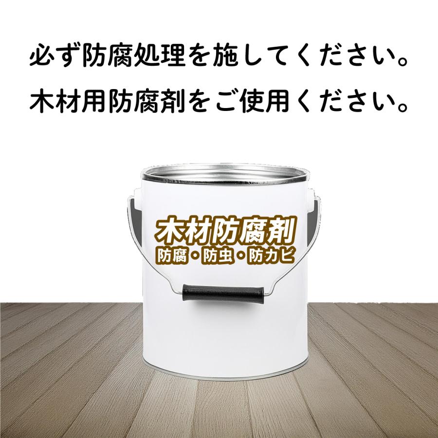 天然木製 着色 ウッドデッキ 1.25坪 フェンス ブラウン 9点セット 要防腐処理 アジャスタ付き 高さ調整可能 水平出しやすい 低炭素化 木製縁台_12