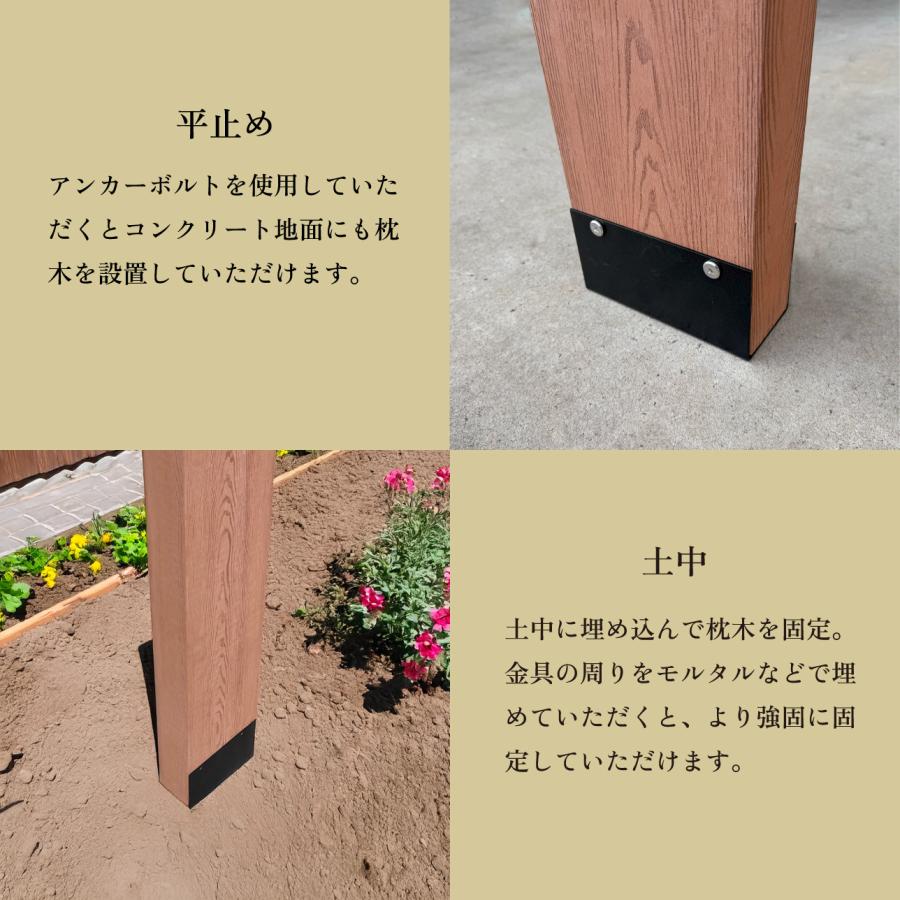igarden（アイガーデン） 枕木 人工木製 120cm 1本 ブラック アイ