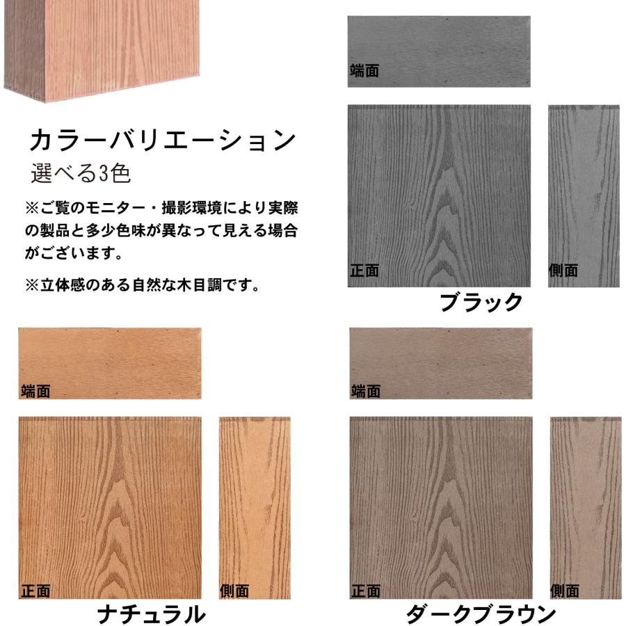 枕木 人工木製 150cm 3本 ブラック アイウッド枕木 木目シボ加工 ノコギリOK ビスOK 軽量タイプ 門柱 スリットフェンス 枕木フェンス 外構 腐らない 爆買_5