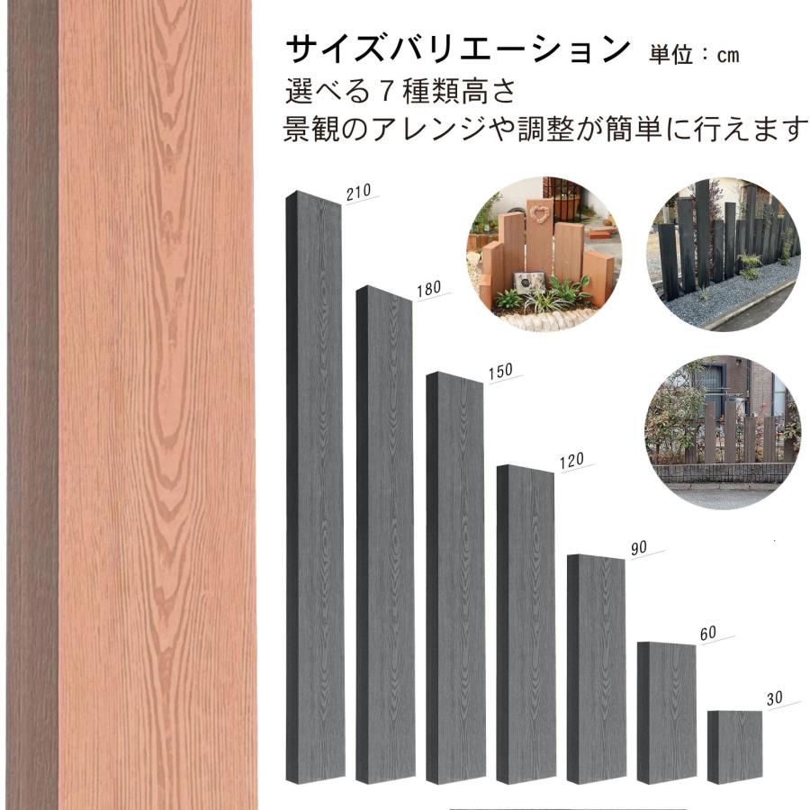 igarden（アイガーデン） 枕木 人工木製 210cm 3本 ダークブラウン 
