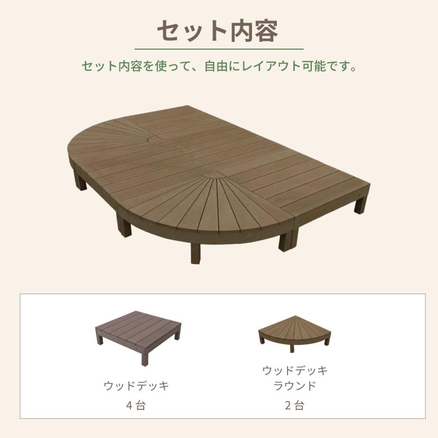 igarden（アイガーデン） ウッドデッキ 人工木 6点セット ダーク
