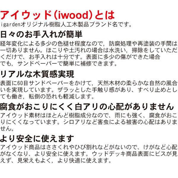 ウッドデッキ　ラウンド　人工木製　約2.5平米　[4点セット]　ダークブラウン■　R90D ウッドデッキ diy 人工木 置くだけ｜igarden｜03