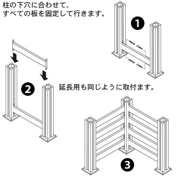 ウッドデッキ　人工木製　[13点セット]　ダークブラウン■　3e6d4bddb　ボーダータイプ　R90D　A90D　BDD ウッドデッキ diy 人工木 置くだけ｜igarden｜12