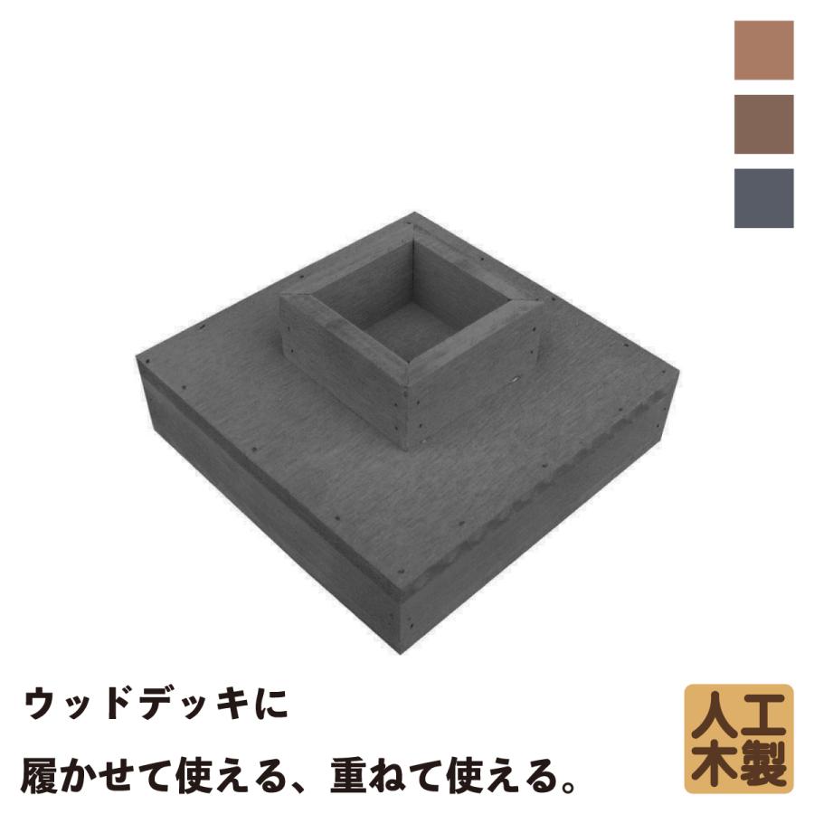 igarden（アイガーデン） ウッドデッキ 土台 1本脚用 ブラック アイ