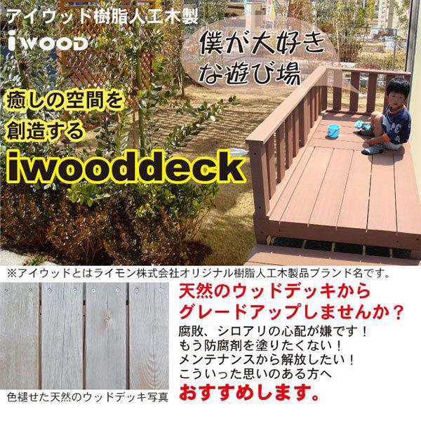 ウッドデッキ60系　人工木製　約1.1平米　[3点セット]　ナチュラル◯　60-2d1s598n　アイウッドデッキ60系　A60N ウッドデッキ 樹脂｜igarden｜04