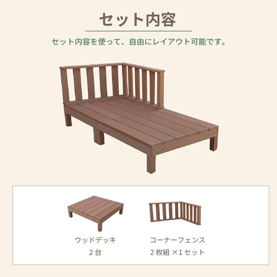 igarden（アイガーデン） ウッドデッキ 人工木 0.5坪 4点セット