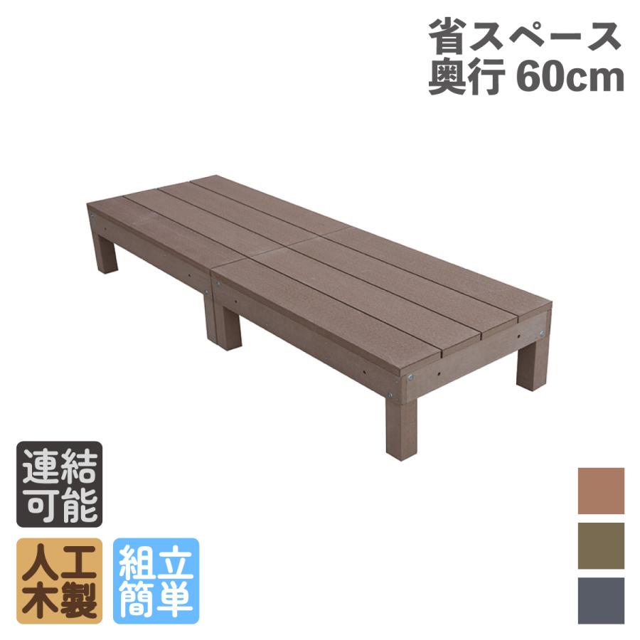 igarden（アイガーデン） ウッドデッキ 人工木 60系 2点セット ダーク