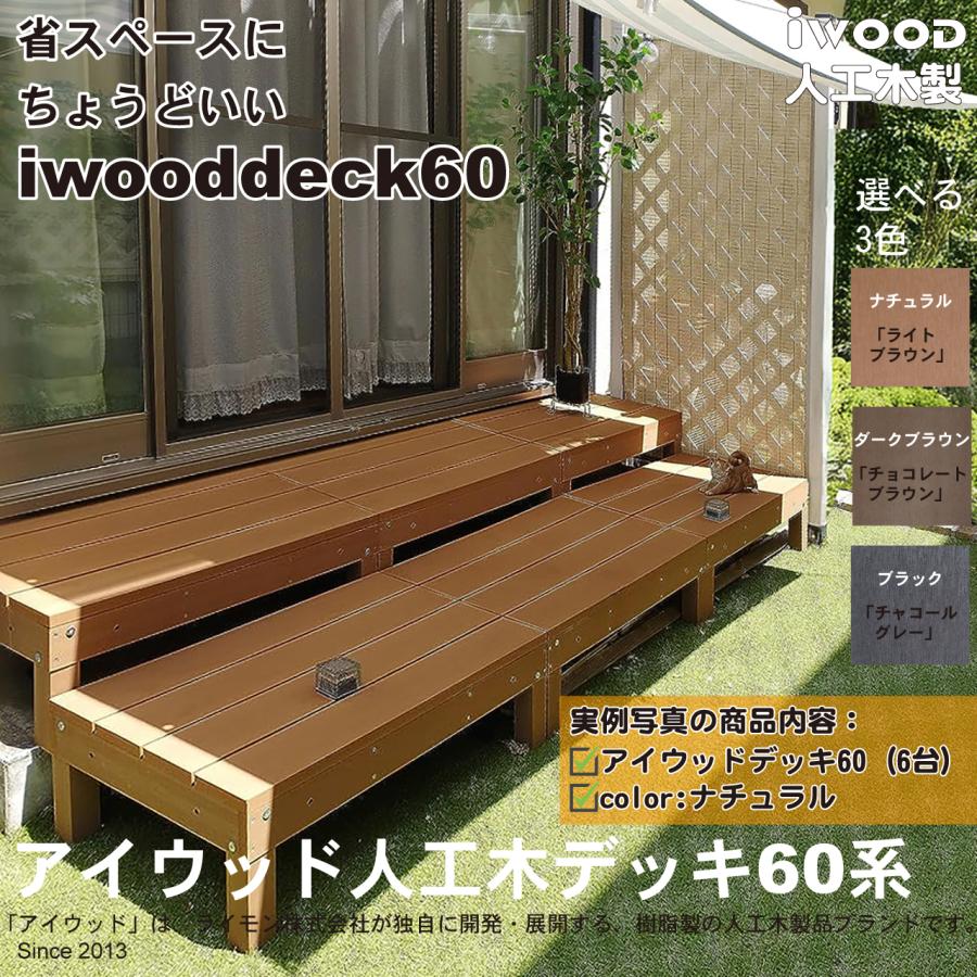 igarden（アイガーデン） ウッドデッキ 人工木 60系 2点セット ダーク