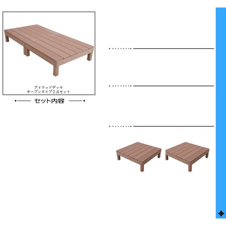 ウッドデッキ　人工木製　0.5坪　[2点セット]　ナチュラル◯　2dn　A90N ウッドデッキ diy 人工木 置くだけ｜igarden｜02