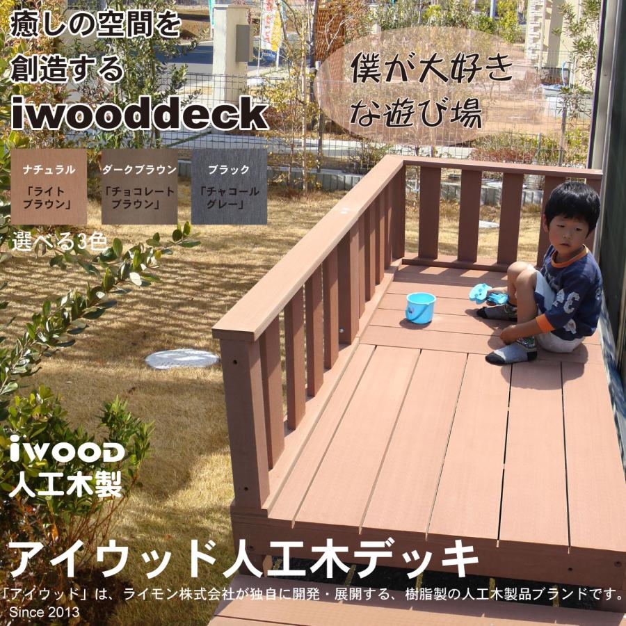 人工木ウッドデッキWPC素材 人工木デッキ　6点セットライトブラウン0.75坪 JJ PROHOME 人工木ユニットデッキll オープンタイプ 0.75坪 全2色