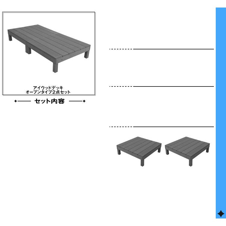 半額sale ウッドデッキ 人工木製 0 5坪 2点セット ブラック 2dbk アイウッドデッキ 0b Wantannas Go Id