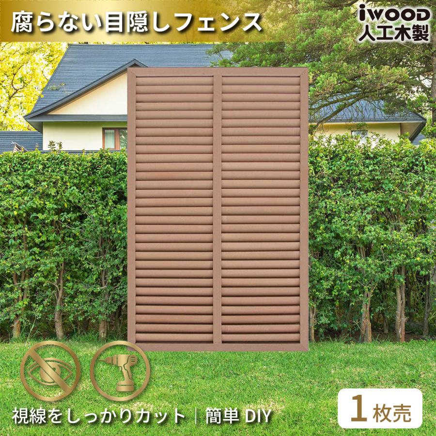 ウッドフェンス 目隠し フェンス ウッド 木製 人工木　ナチュラル 90×150 igarden（アイガーデン） アイウッド ルーバーラティス 人工木製