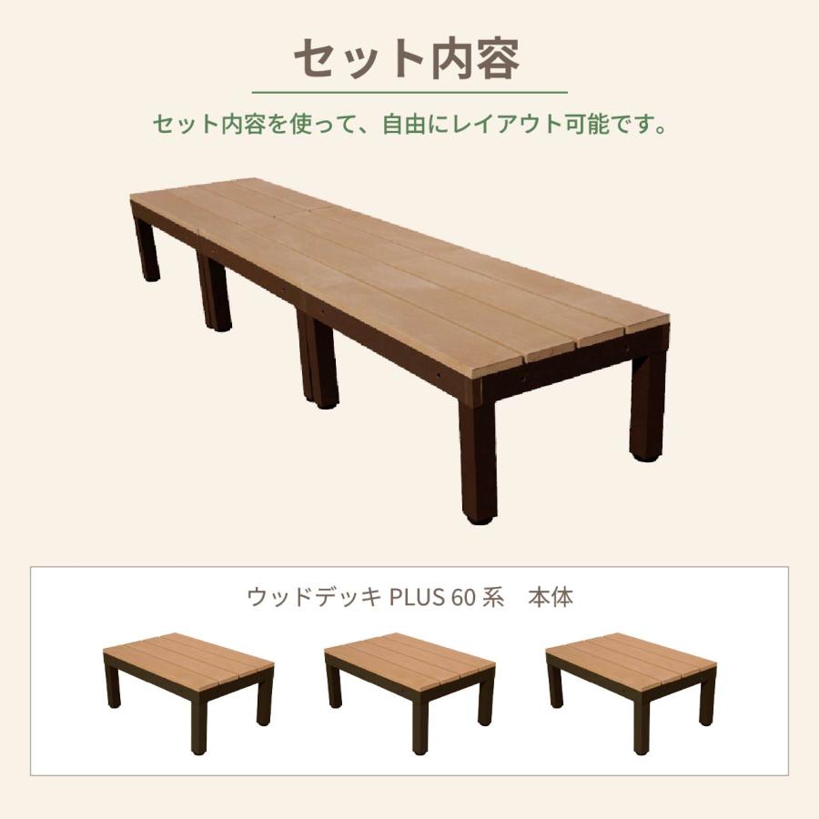 igarden（アイガーデン） 人工木 ウッドデッキ PLUS 60系 3点セット