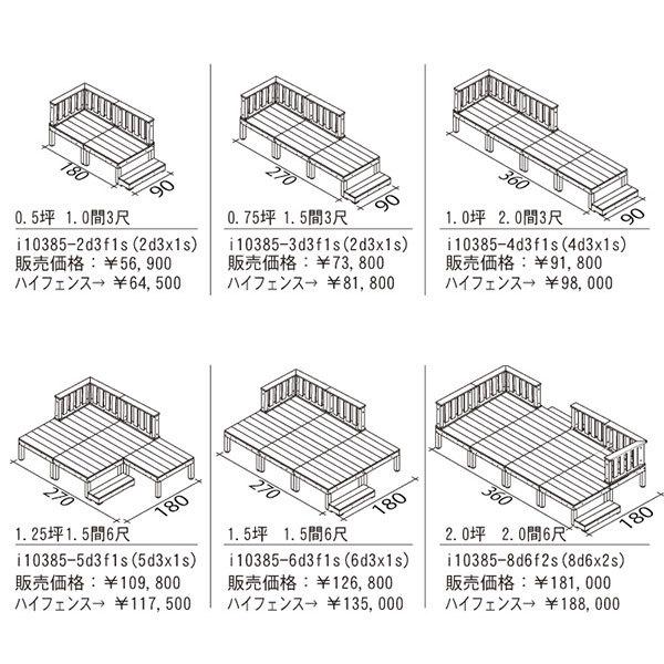 igarden ウッドデッキPLUS 人工木+アルミ製 1.25坪 [9点セット igarden ウッドデッキPLUS 人工木+アルミ製 1.25坪 [9点セット