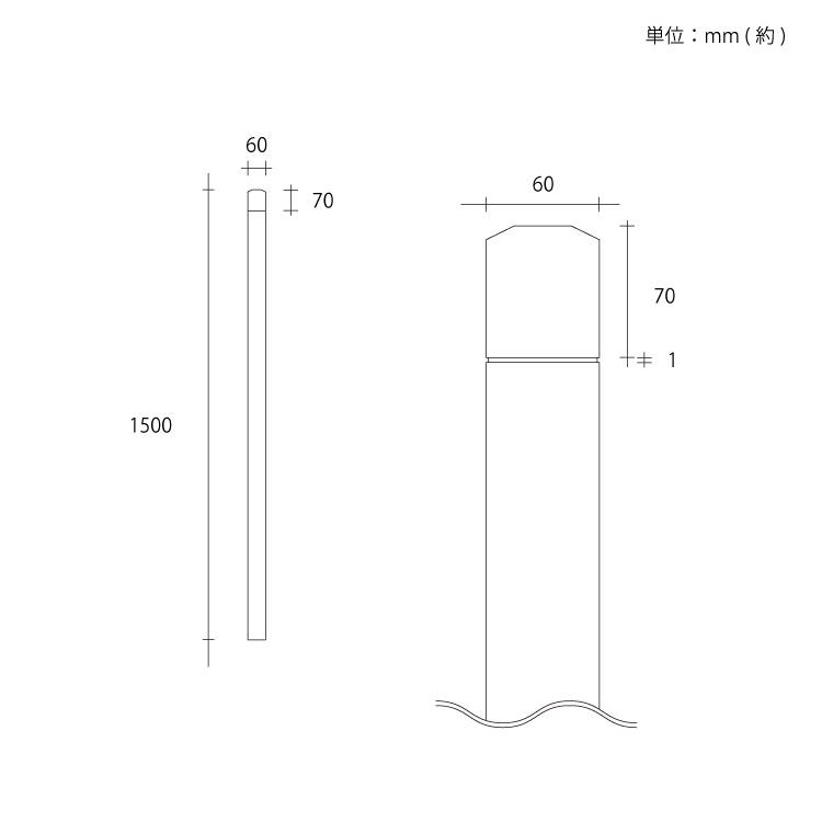 ラティス柱　人工木製　無垢　1500mm×60mm角　ダークブラウン■　無垢150db　アイウッドラティスポスト　MK150D 目隠し プラ フェンス diy｜igarden｜18