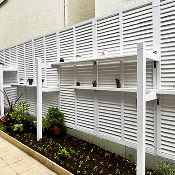 アイウッドルーバーラティス1759 ホワイト 2枚セット H175cm W90cm 樹脂 人工木 目隠し フェンス 塀 壁 柵 外構 エクステリア Is2 Igarden 通販 Yahoo ショッピング