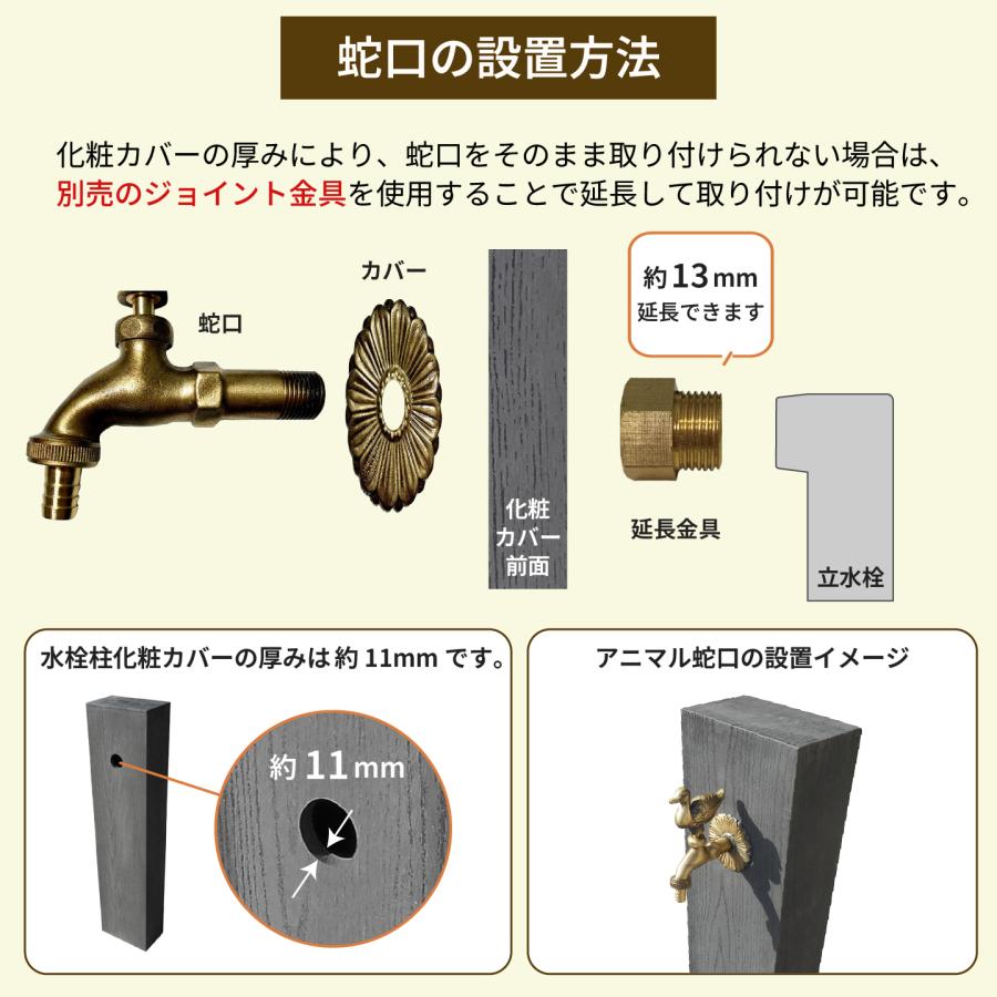 igarden（アイガーデン） アイウッド 水栓ユニット 人工木製 ブラック