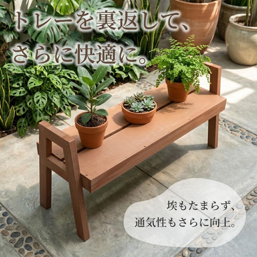 幅広花台　フラワー台　飾り台 花台 フラワースタンド 人工木製 ホワイト 腐らない素材 幅72cm