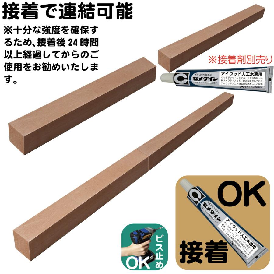 igarden（アイガーデン） 人工木材 1本 人工無垢材 柱材 幅6cm厚み